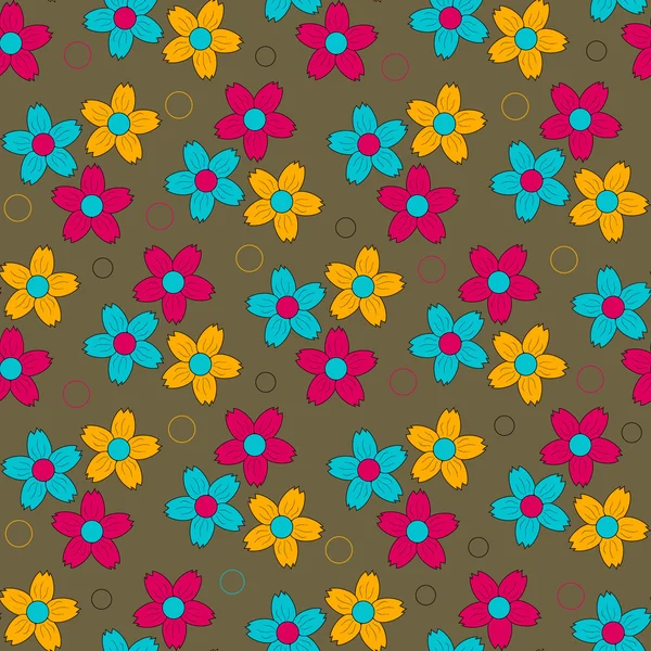 Ilustração floral abstrata sem costura — Vetor de Stock