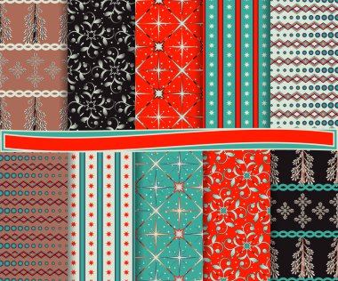 Kağıt çıkartma için soyut Noel vektör ayarla