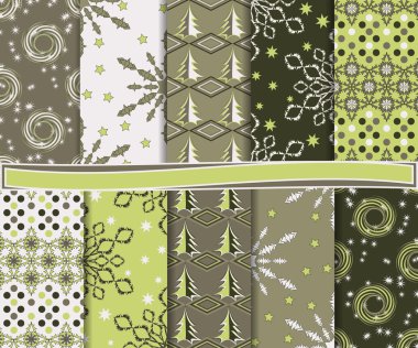 Kağıt çıkartma için soyut Noel vektör ayarla