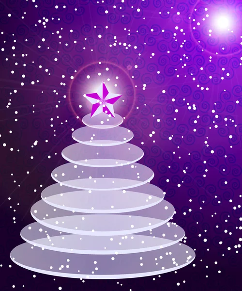Abstract Christmas vector illustration Christmas tree — Stock Vector