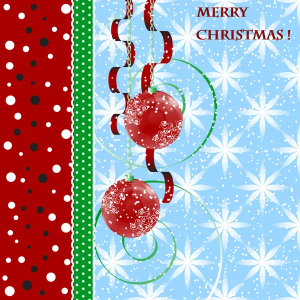 Abstract Christmas vector illustration with christmas balls — Stock Vector