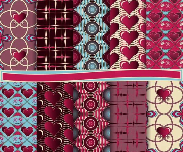 Ensemble vectoriel abstrait de papier album avec Saint-Valentin — Image vectorielle