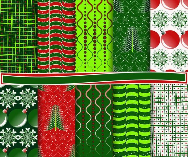 Juego abstracto de vectores navideños de papel para álbum de recortes — Archivo Imágenes Vectoriales