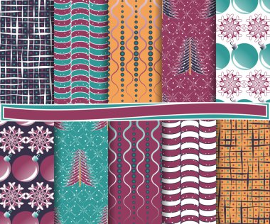 Kağıt çıkartma için soyut Noel vektör ayarla