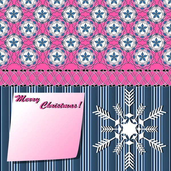 Ilustración vectorial de la tarjeta de felicitación de Navidad — Vector de stock