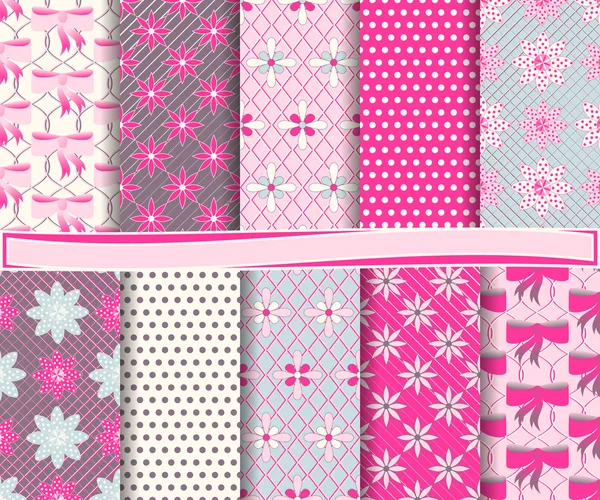 Abstrakte florale Vektor-Set von Papier Sammelalbum — Stockvektor