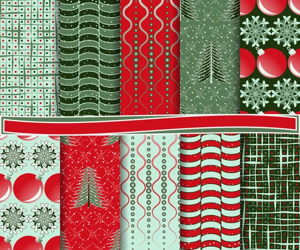 Conjunto vetorial de Natal abstrato de papel para scrapbook —  Vetores de Stock