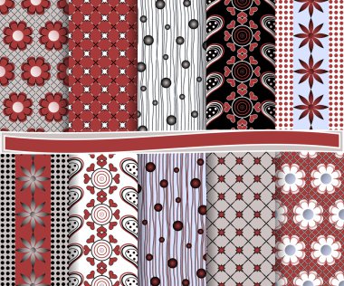 Sevgililer günü ile scrapbook kağıt kümesini tasarlamak vektör