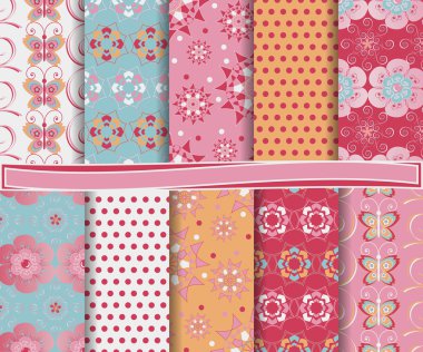 tasarlamak vektör scrapbook kağıt ayarla