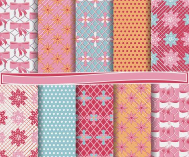 soyut çiçek vektör kağıt çıkartma ayarla