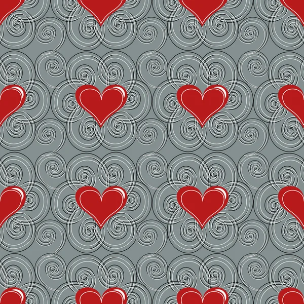 Naadloze abstract vectorillustratie van valentine's day — Stockvector