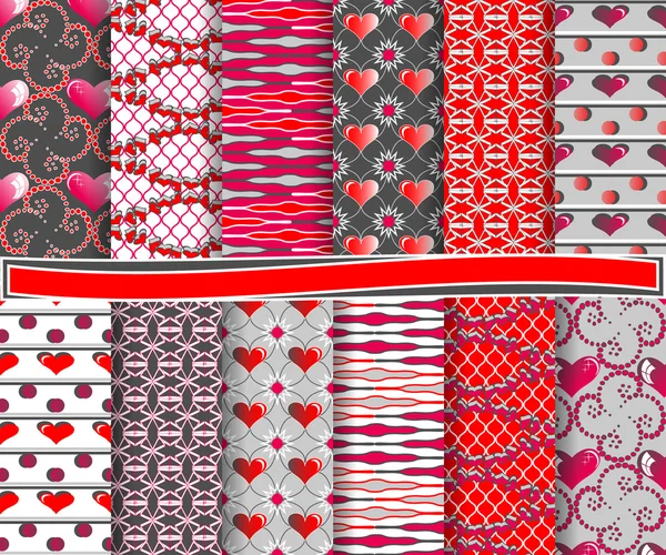 Abstract Vector Gruppe von Papier für Scrapbook-Valentinstag — Stock vektor