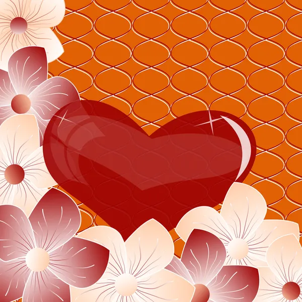 Streszczenie wektor kwiatowy ilustracja Valentine's Day — Wektor stockowy