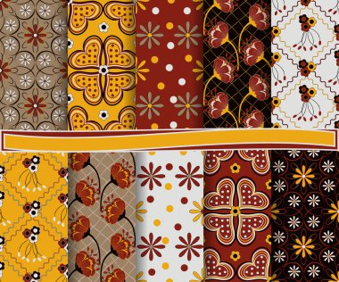 scrapbook kağıt Sevgililer günü kümesini tasarlamak vektör