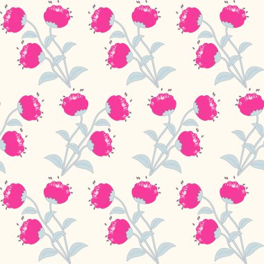 Dikişsiz soyut çiçek vektör çizim