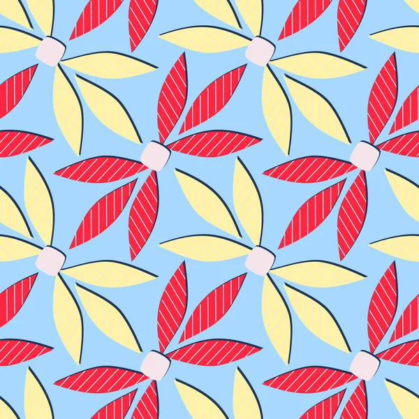 Stilize yapraklar ile sorunsuz tasarlamak vektör çizim — Stok Vektör