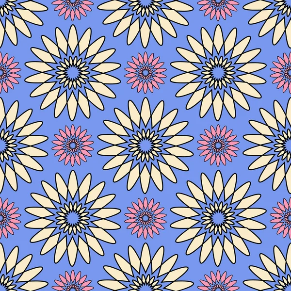 Sömlös abstrakt blommig vektor illustration — Stock vektor