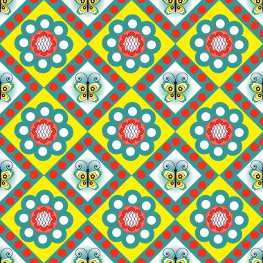 Kelebekler ile soyut çiçek şekil