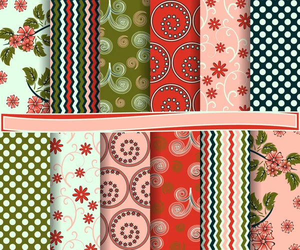 Abstract vector set van papier voor scrapbook — Stockvector