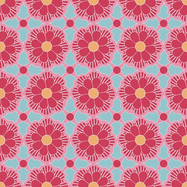 Ilustración floral abstracta vectorial sin costuras — Archivo Imágenes Vectoriales