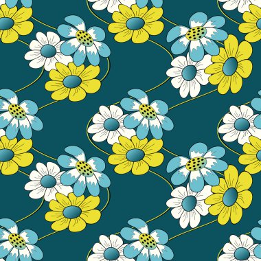 soyut çiçek vektör çizimi