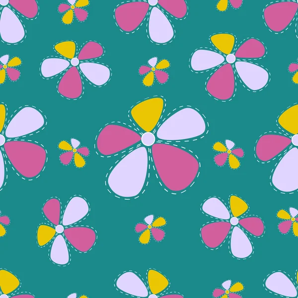 Ilustración floral abstracta vectorial sin costuras — Archivo Imágenes Vectoriales