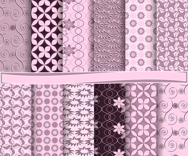 Jeu de papier vectoriel pour album avec fleurs et formes abstraites — Image vectorielle