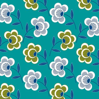 soyut vektör çiçek çizimi