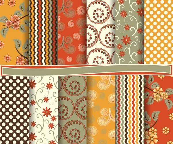 Abstract vector set of scrapbook paper — Stock Vector