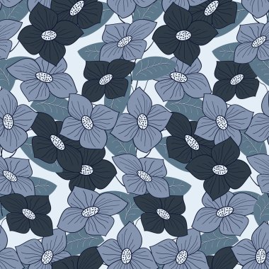 Dikişsiz soyut çiçek vektör çizim