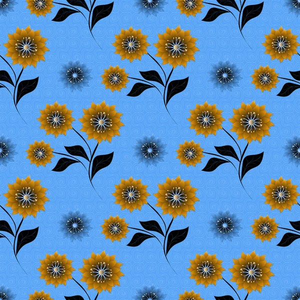 soyut vektör çiçek çizimi