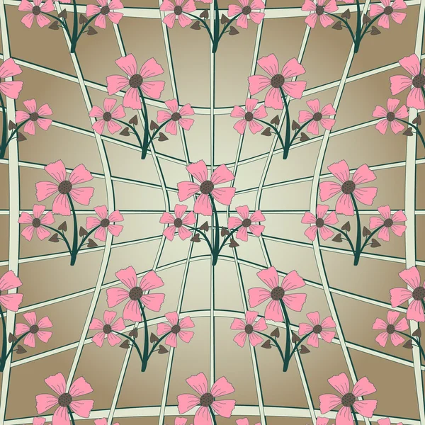 抽象的な花のベクターイラスト — ストックベクタ