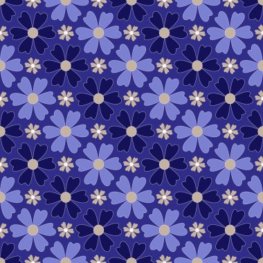 Dikişsiz soyut çiçek vektör çizim