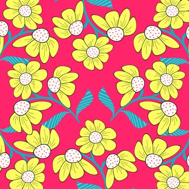 soyut vektör çiçek çizimi