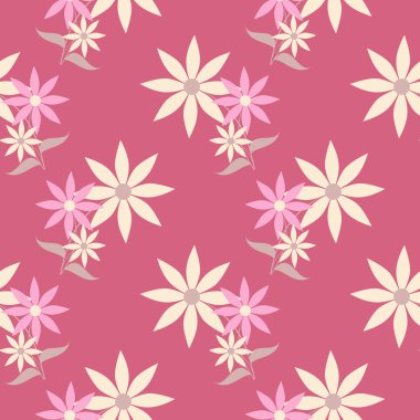 Dikişsiz soyut çiçek vektör çizim