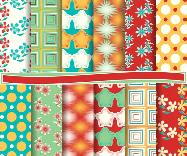 Abstract vector set van scrapbook papier — Stockvector