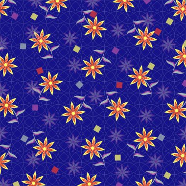 soyut vektör çiçek çizimi