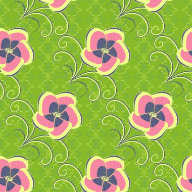 soyut vektör çiçek çizimi