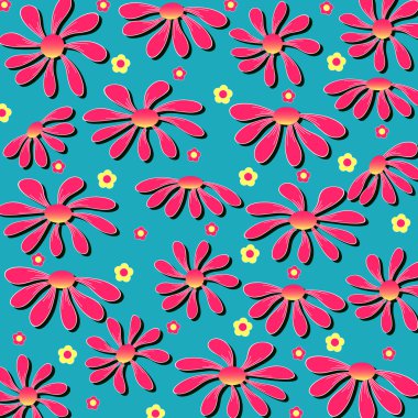 soyut vektör çiçek çizimi