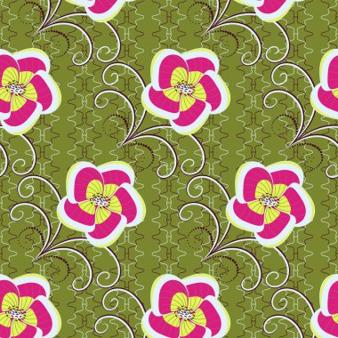 soyut vektör çiçek çizimi