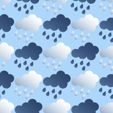 bulutlar ve yağmur tasarlamak vektör çizim