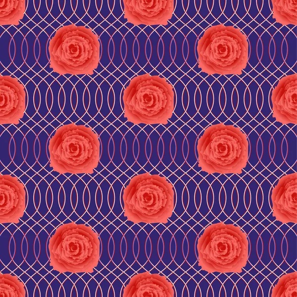 Vector abstracto ilustración con rosas — Archivo Imágenes Vectoriales