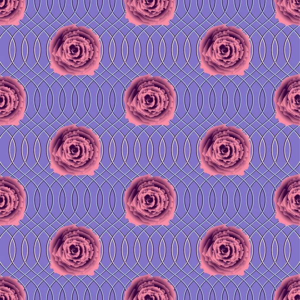 Vector abstracto ilustración con rosas — Archivo Imágenes Vectoriales