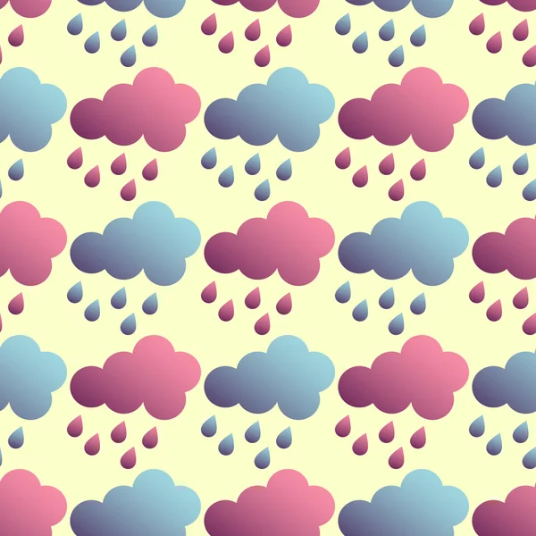 雲と雨と抽象的なベクトル イラスト — ストックベクタ