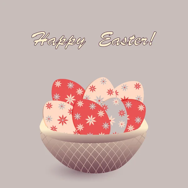 Vector ilustración de un saludo Feliz Pascua — Vector de stock