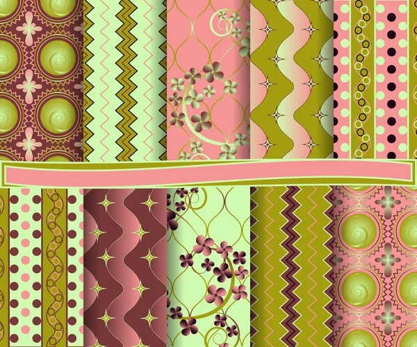 Set van abstract vector papier voor scrapbook — Stockvector