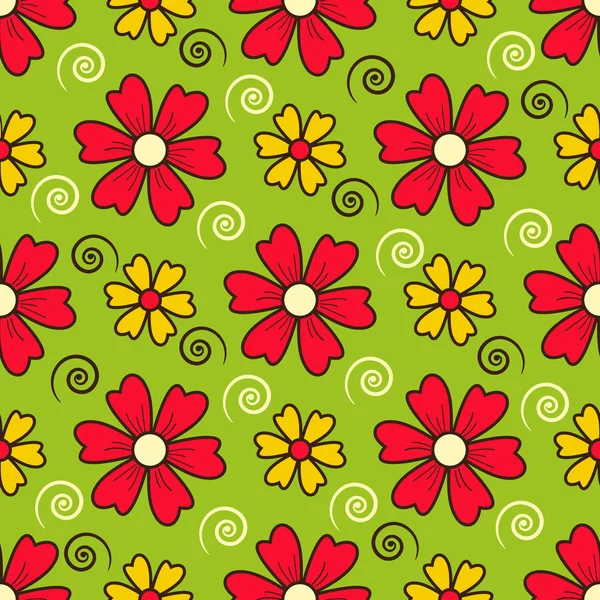 Vetor sem costura ilustração floral abstrata — Vetor de Stock