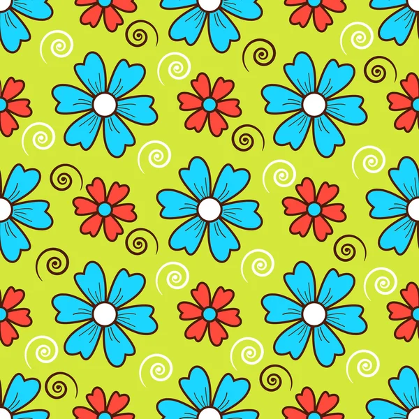 Vetor sem costura ilustração floral abstrata — Vetor de Stock