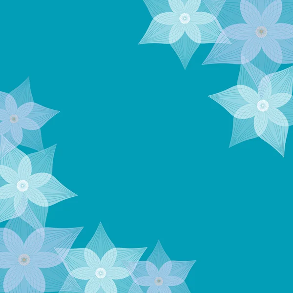 花のグリーティング カードの抽象的なベクトル イラスト — ストックベクタ