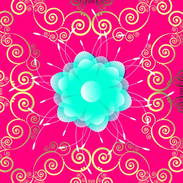 Vector abstracto ilustración floral — Archivo Imágenes Vectoriales